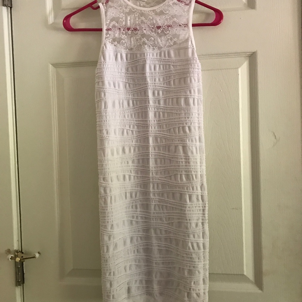 White laced dress!